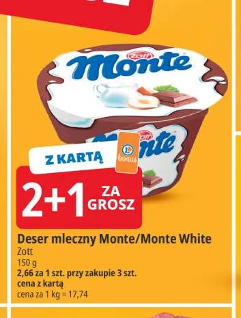Deser mleczny Zott Monte +1 wariant