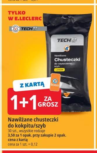 Nawilżane chusteczki do szyb Tech9 Lemon +1 wariant