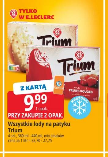 Lody na patyku Trium +2 warianty