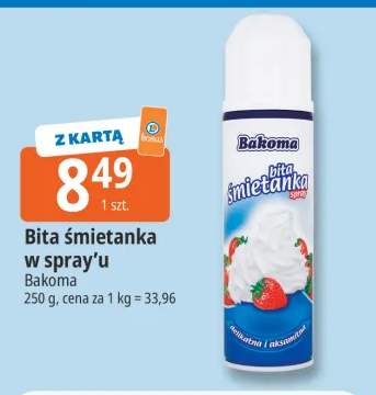 Bita śmietana w spray'u Bakoma