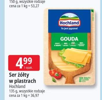 Ser żółty w plastrach Hochland