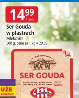 Ser Gouda w plastrach Mlekovita