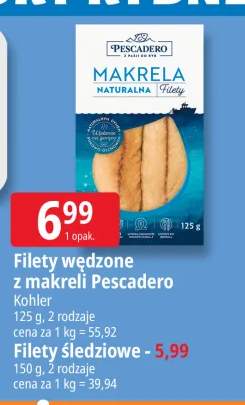 Filety wędzone z makreli Pescadero +1 wariant