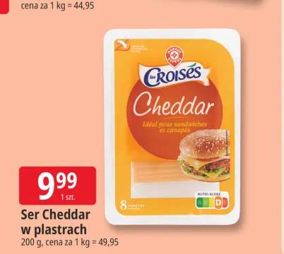 Ser Cheddar w plastrach Croisés