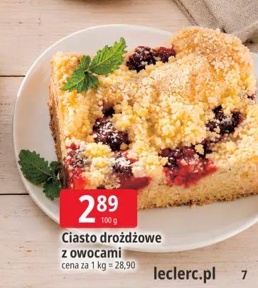 Ciasto drożdżowe z owocami