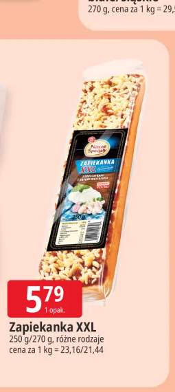 Zapiekanka XXL z pieczarkami i serem mozzarella Nasze Specjały 250 g +1 wariant