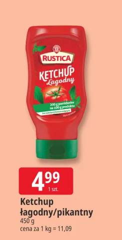 Ketchup łagodny Rustica +1 wariant