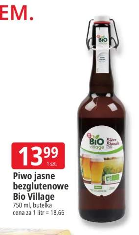 Piwo jasne bezglutenowe Bio Village