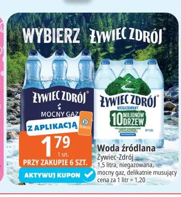 Woda źródlana Żywiec Zdrój mocny gaz +1 wariant