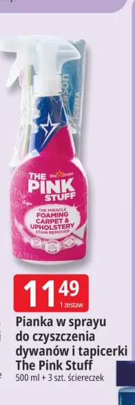 Zestaw pianka do czyszczenia dywanów i tapicerki The Pink Stuff + 3 szt. ściereczek