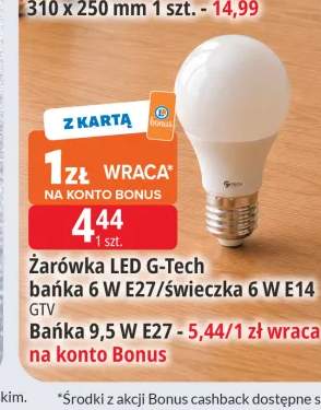 Żarówka LED G-Tech bańka 6W E27 +1 wariant