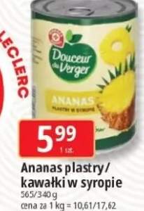 Ananas w kawałkach w syropie Douceur du Verger +1 wariant