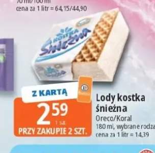 Lody kostka śnieżna Koral +1 wariant