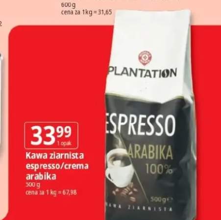 Kawa ziarnista espresso arabika Plantation