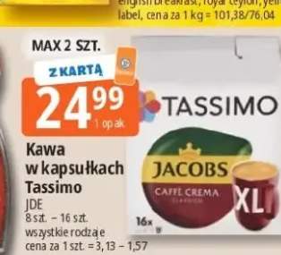 Kawa w kapsułkach Tassimo Jacobs Caffè Crema XL