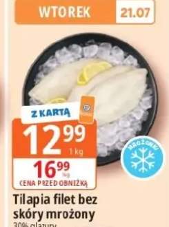 Tilapia filet bez skóry mrożony