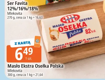 Masło Ekstra Osełka Polska Mlekovita
