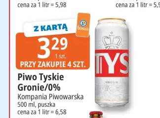 Piwo Tyskie Gronie +1 wariant