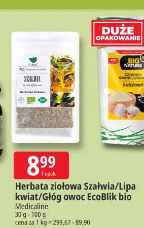 Herbata ziołowa Lipa kwiat EcoBlik bio Medicaline +1 wariant
