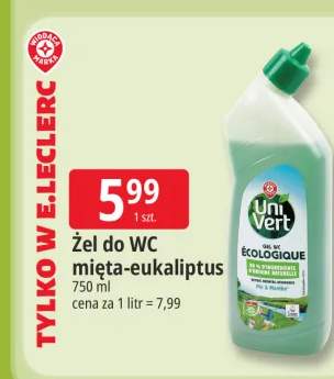 Żel do WC mięta-eukaliptus Uni Vert