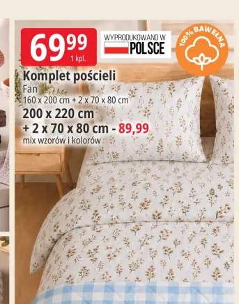 Komplet pościeli Fan 160x200 cm + 2x70x80 cm +1 wariant