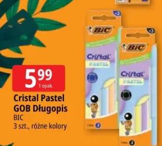 Długopis BIC Cristal Pastel GOB 3-pak