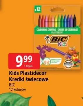 Kredki świecowe BIC Kids Plastidecor 12 kolorów