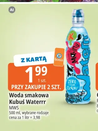 Woda smakowa Kubuś Waterrr