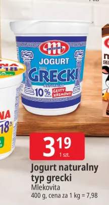 Jogurt naturalny typ grecki Mlekovita
