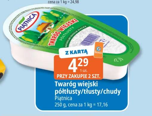 Twaróg wiejski półtłusty Piątnica +2 warianty