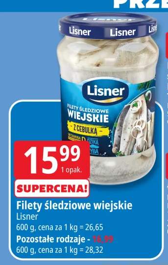 Filety śledziowe wiejskie Lisner z cebulką +1 wariant