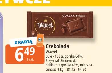 Czekolada Wawel gorzka 64% +3 warianty