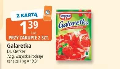 Galaretka Dr. Oetker o smaku truskawkowym