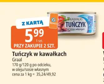 Tuńczyk w kawałkach w oleju Graal +1 wariant