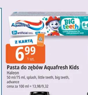 Pasta do zębów Aquafresh Kids Splash +3 warianty