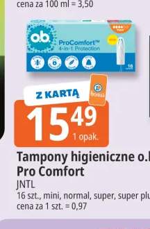 Tampony higieniczne o.b. ProComfort Mini +3 warianty