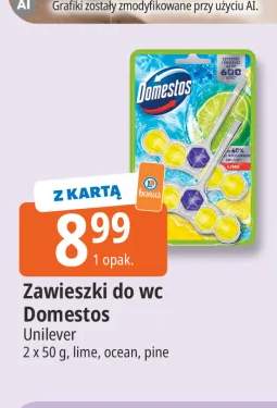 Zawieszki do WC Domestos Lime 2-pak +2 warianty
