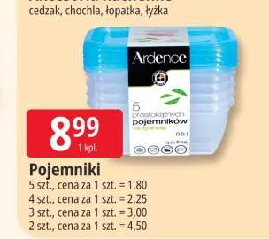 Pojemniki prostokątne na żywność Ardence 5-pak +3 warianty