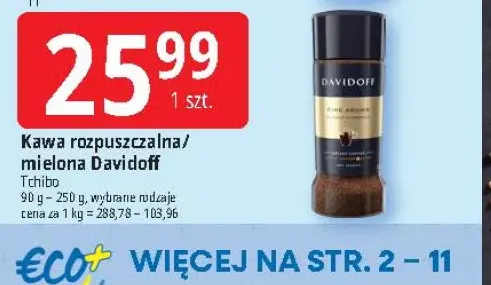 Kawa rozpuszczalna Davidoff +1 wariant