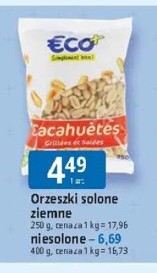 Orzeszki ziemne niesolone Eco+ +1 wariant
