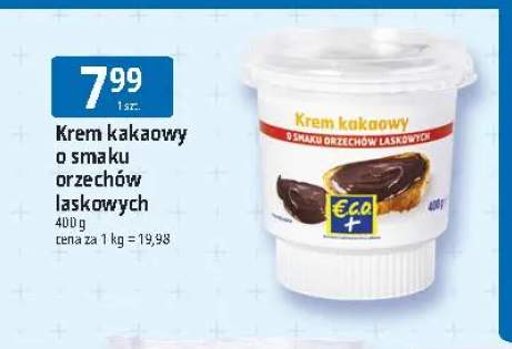 Krem kakaowy o smaku orzechów laskowych Eco+
