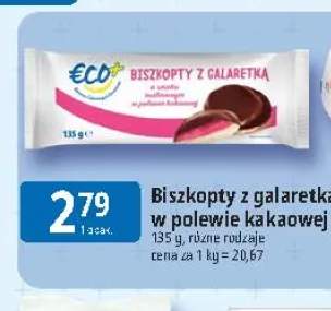 Biszkopty z galaretką w polewie kakaowej ECO+