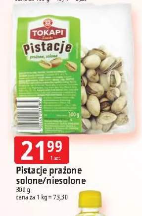 Pistacje prażone solone Tokapi +1 wariant
