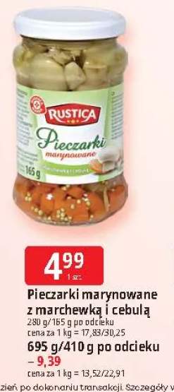 Pieczarki marynowane z marchewką i cebulą Rustica