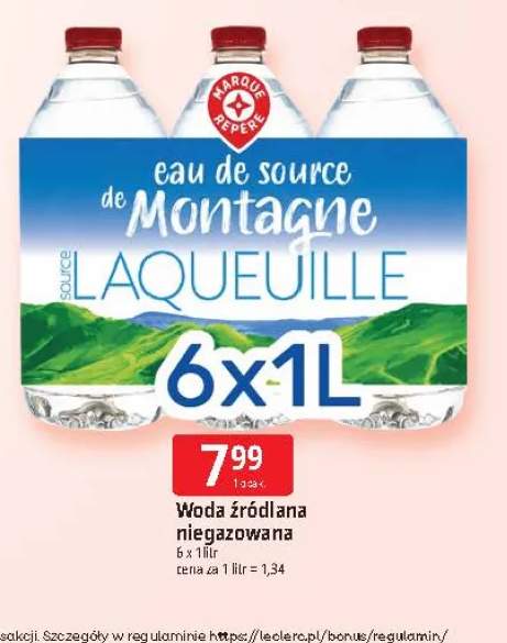Woda źródlana niegazowana Laqueuille 6-pak 1 l