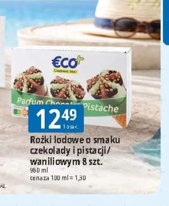 Rożki lodowe o smaku czekolady i pistacji Eco+ 8-pak +1 wariant
