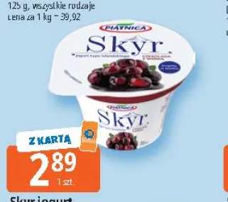 Skyr jogurt typu islandzkiego pomarańcza z kawałkami czekolady Piątnica +2 warianty