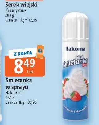 Śmietanka w sprayu Bakoma