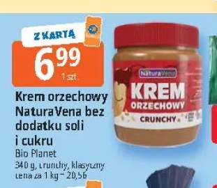 Krem orzechowy crunchy NaturaVena bez dodatku soli i cukru +1 wariant