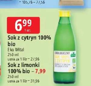 Sok z cytryn bio EkoWital 100% +1 wariant